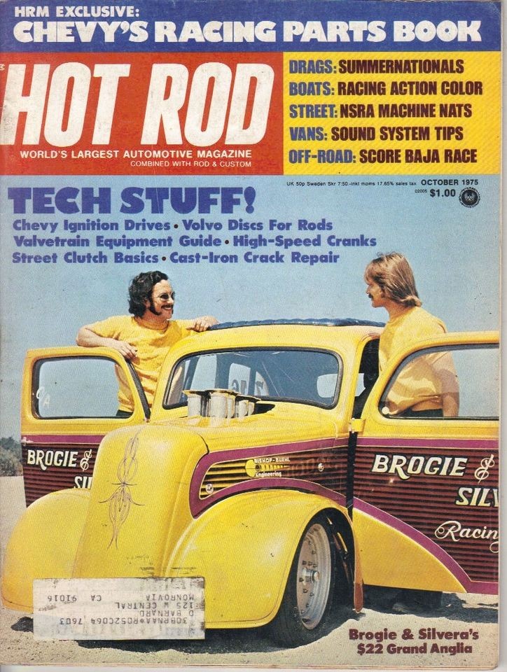 October 1975 HOT ROD Magazine Brogie Silvera Anglia SCORE Mexico Ricci 