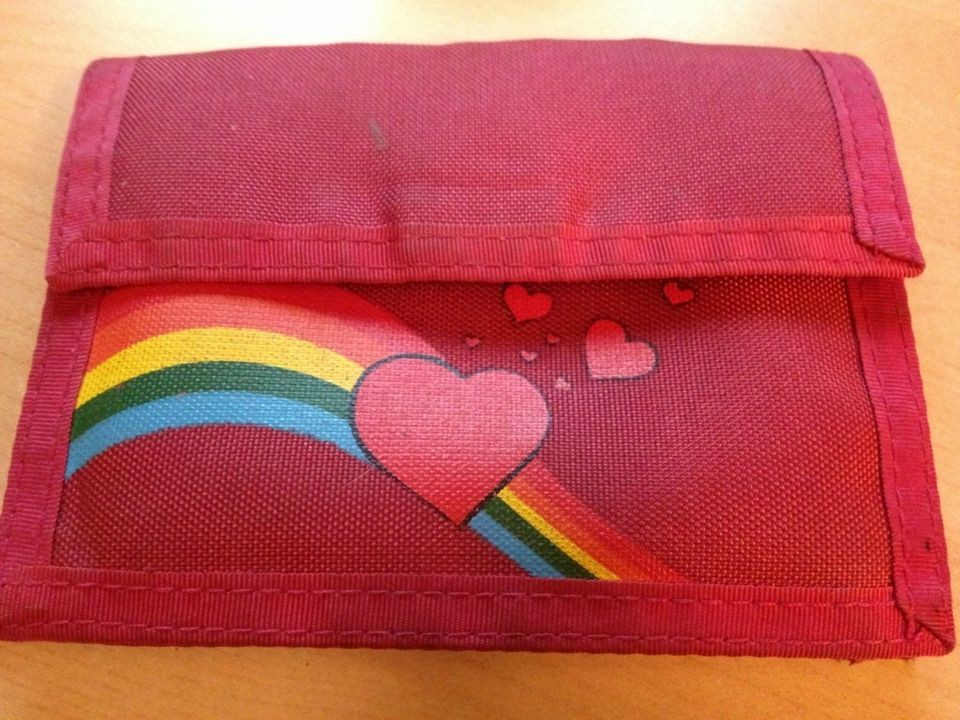 Vintage Roger Gimbel Wallet with Rainbow and Hearts ~80s Retro~