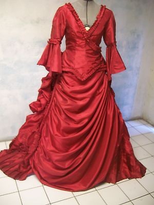 BRAM stoker DRACULA minas VICTORIAN bustle STEAMPUNK scarlet DRESS 