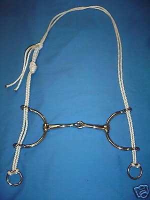 Weaver SS Horse 5 Draw Gag Snaffle Bit Nylon Headstall