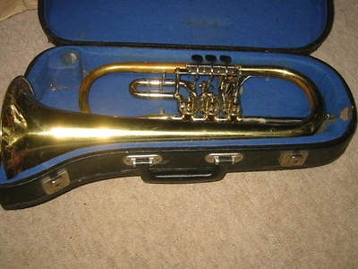 Used rotary Bb (?) Flugelhorn needs repair