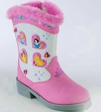 DISNEY PRINCESS Light Up Cowgirl Western Boots NWT Sz. 7, 8, 9, 10 or 