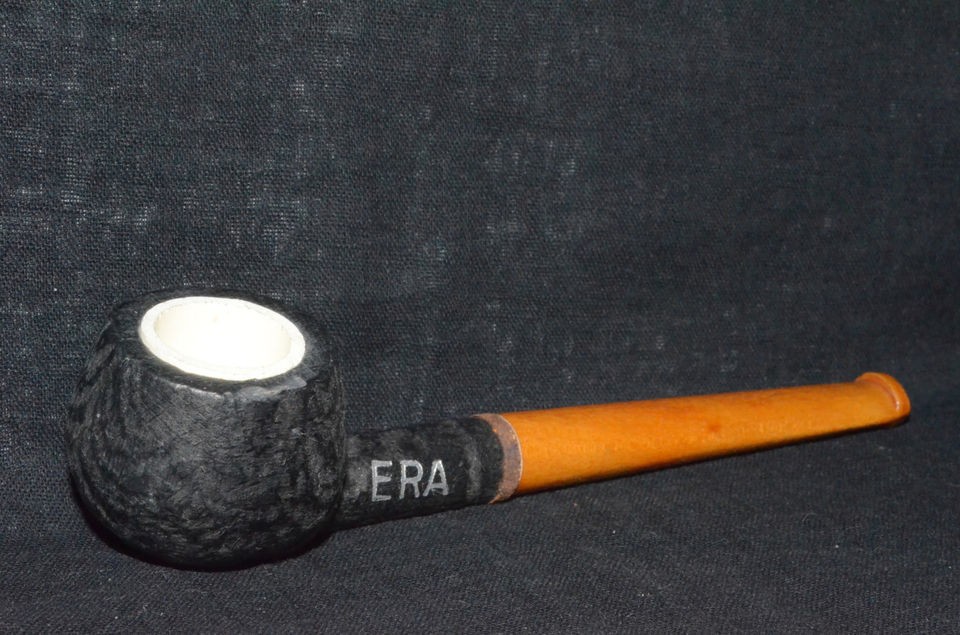 ERA MEERSCHAUM LINED APPLE pipe w/ WOOD STEM *UNSMOKED* approx. 60 