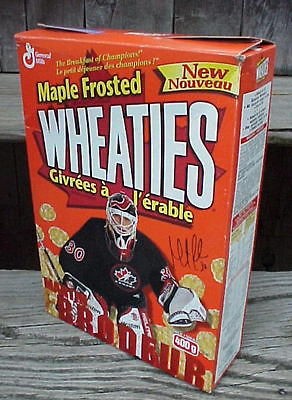   Team Canada NHL New Jersey Devils Martin Brodeur Wheaties Cereal Box