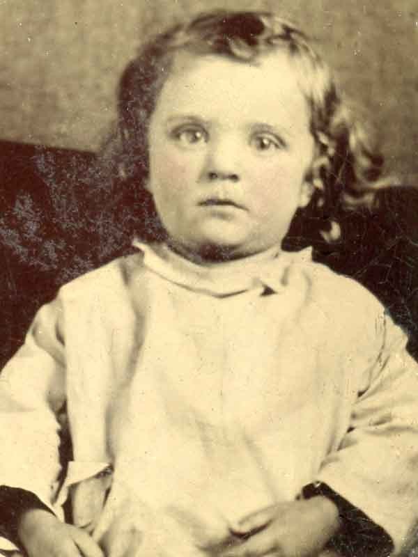 TINTYPE IN CDV SMALL BOY JOHNNIE HENRY OF CARLISLE PENNSYLVANIA