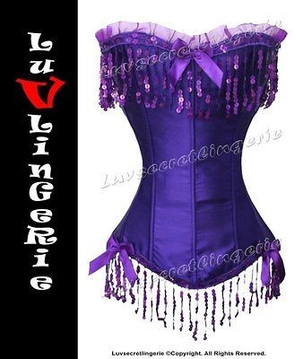 8207PR Moulin Rouge Victorian Sequins Corset Bustier XL