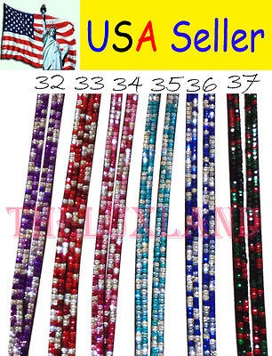 Rhinestone Bling Crystal Lanyard ID Badge Cell Phone Retractable Reel 