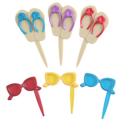 BuySeasons 205743 Summer Flip Flops Cake Decorations