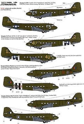 Xtra Decals 1/48 DOUGLAS C 47 SKYTRAIN Troop Transport