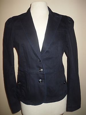 NWT Burberry London Denim Blazer Size US 10, MSRP $595