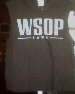 World Series of POKER Sleeveless Shirt WSOP Chips NWT Gambling 