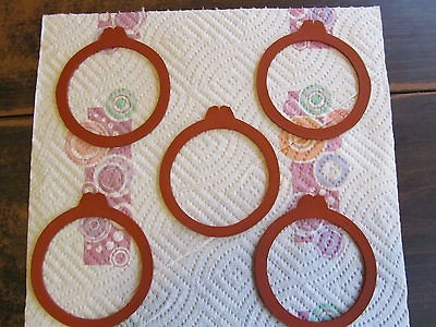   Rubber Seal Wide Mouth 4 Glass Wire Bail Canning Mason Atlas Ball VTG