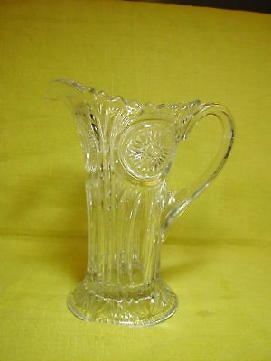 Cambridge Glass EAPG Near Cut 2636 Clear Pitcher 8 Inch