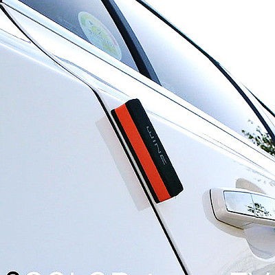 car door guard guards protection bumper accessory black and orange 