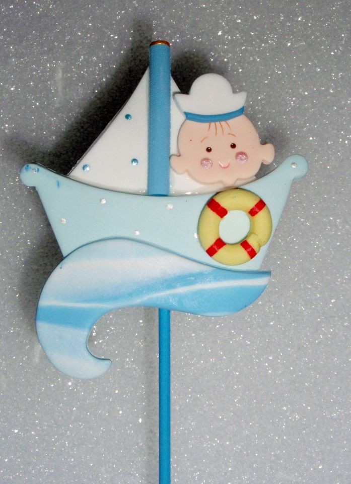 NAUTICAL BABY SHOWER TOPPER DIAPER CAKE BIRTHDAY CENTERPIECE FAVOR 