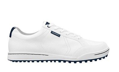   WHITE DARK BLUE ASHWORTH MEN CARDIFF SPIKELESS GOLF SHOES STREET SHOE