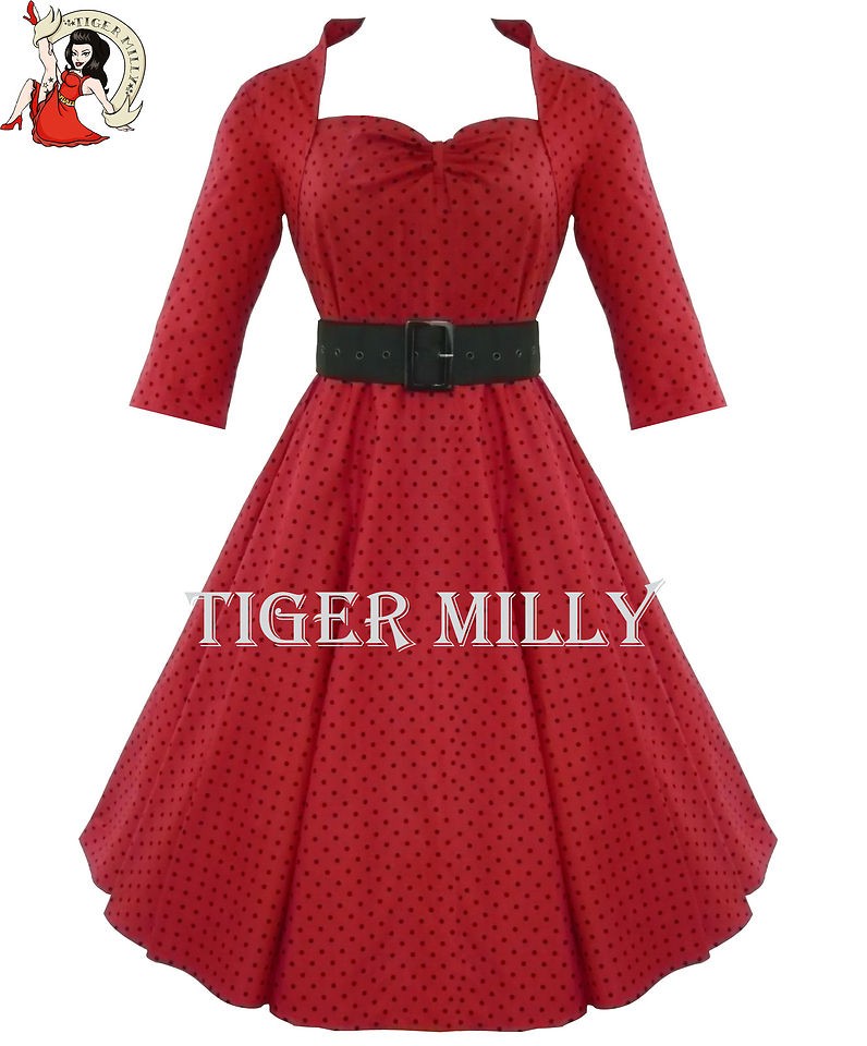 HELL BUNNY 50s rockabilly MOMO vintage swing DRESS RED