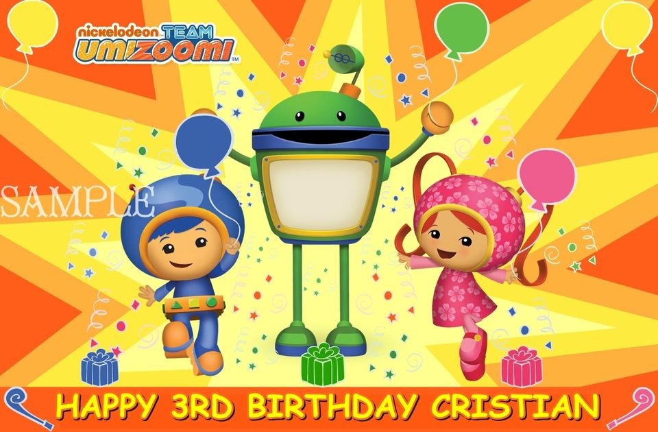 TEAM UMIZOOMI #3 FROSTING SHEET EDIBLE CAKE TOPPER IMAGE DECORATIONS