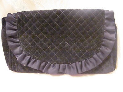 ADRIENNE VITTADINI Evening Purse ~feels like felt with satin like 