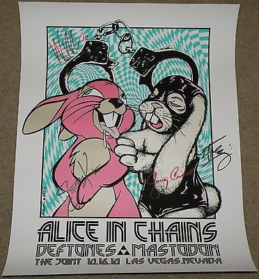 Alice In Chains Deftones Mastodon poster Jermaine Rogers Kozik BAND 