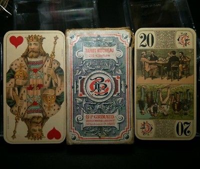 1890 Incredibly Rare Gorgeous Tarot Nouveau Scarce B.P. Grimaud 