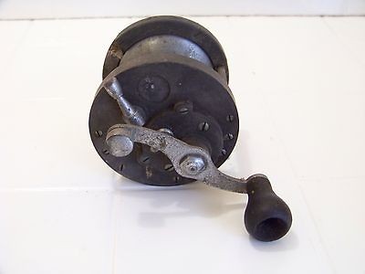 Vintage fishing reel with wooden handle 250 parts or repair freshwater 