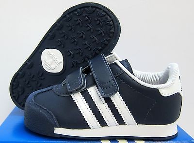 NEW ADIDAS BABY SAMOA CF I NAVY WHITE [G21979] TODDLERS