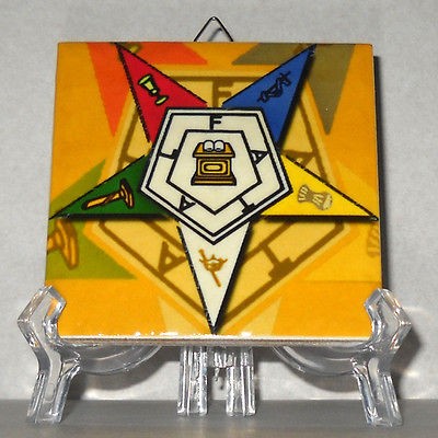 Order of the Eastern Star Ceramic Tile Logo Emblem HQ Freemasonry 