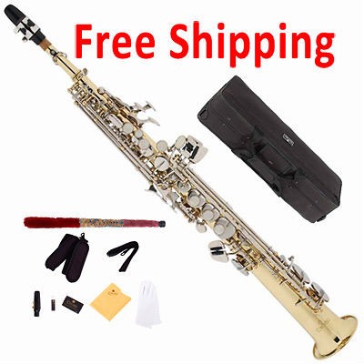 CECILIO SS 280LN SOPRANO SAXOPHONE ~Gold w/ Silver Keys