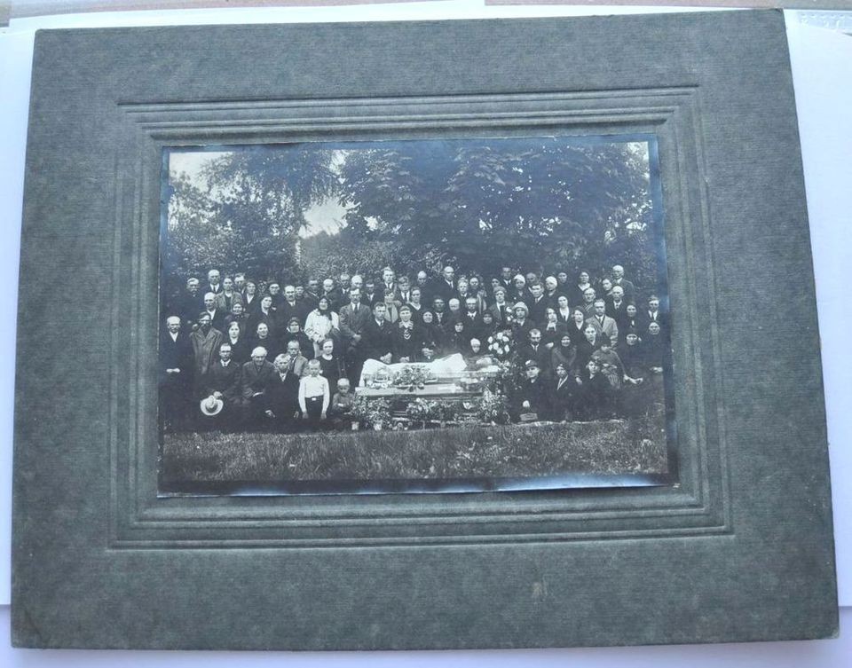 1930s USSR Russia POST MORTEM Young Man in Coffin Photo Framed Picture