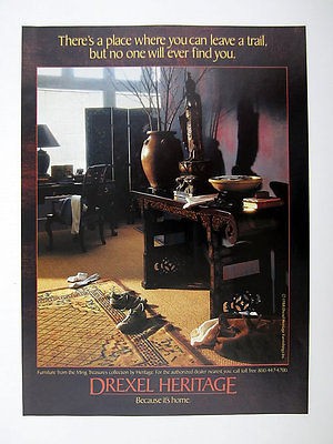 Drexel Heritage Ming Treasures Furniture Collection 1988 print Ad 