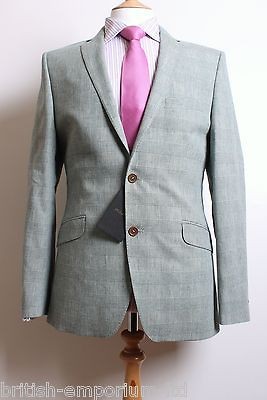   Esquire Green & Grey P.O.W Plaid Check Sports Jacket Blazer UK 44