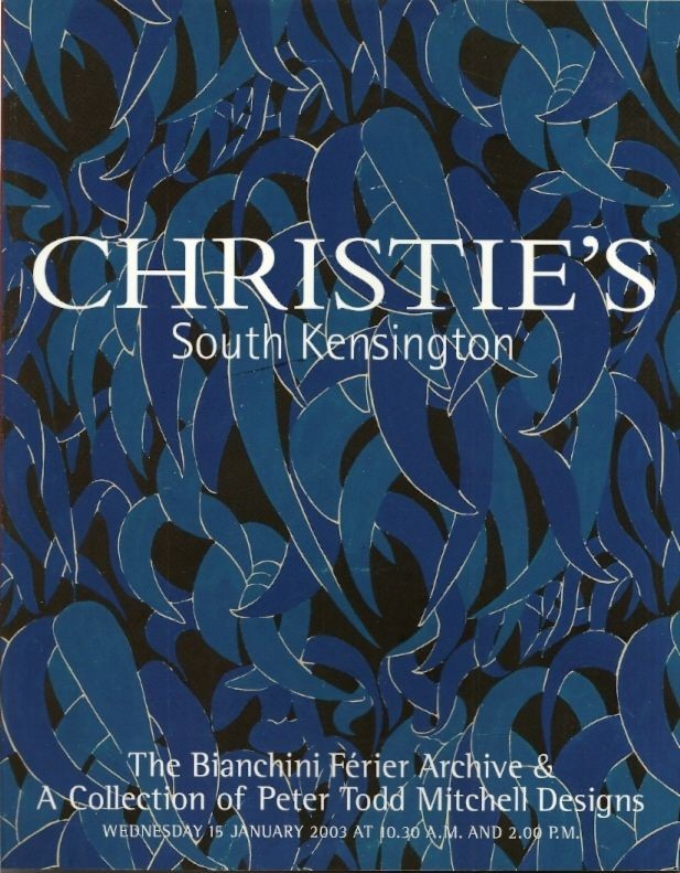 CHRISTIES Textile Design Bianchini Ferier Todd Mitchell Raoul Dufy 