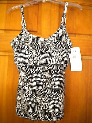 Christina Swimswear Womens Size 16 D Polka Dot Tankini Swimsuit Top 