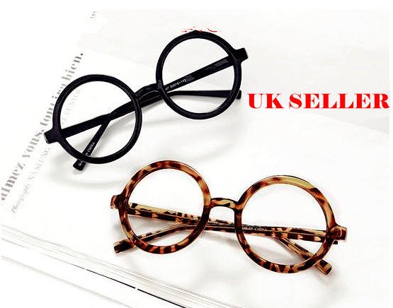   Harry Potter Geek Nerd Style Oversized Round Glasses Frame Clear Lens