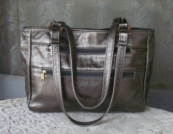 SAS Dark Gold Leather Purse Bag