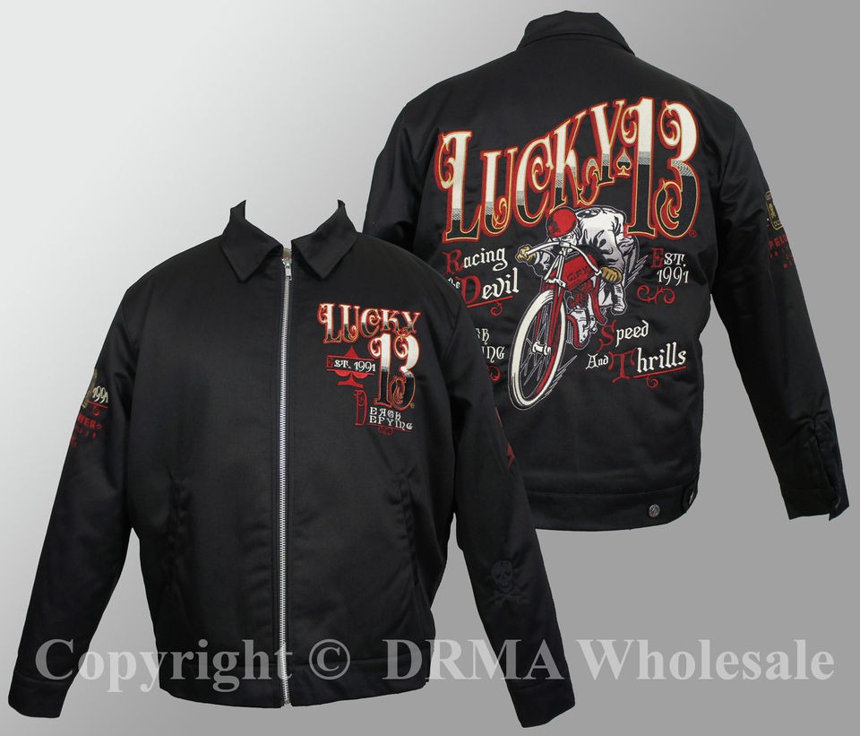   LUCKY 13 Racing The Devil Lined Chino Jacket M L XL XXL 3XL NEW