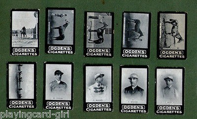 10 different OLD circa 1902 Tobacco cigarette cards horse racing 