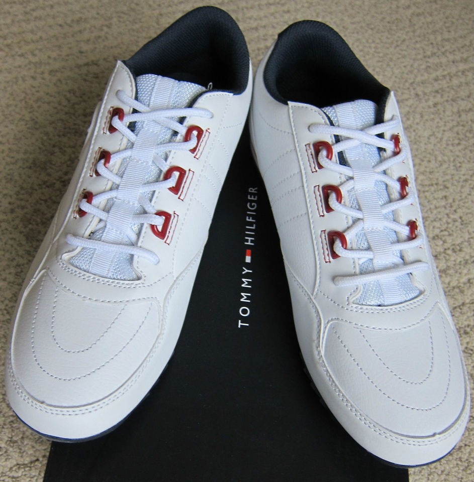 TOMMY HILFIGER (White) Signature Sneakers OAKLEY Mens   NIB ($98)