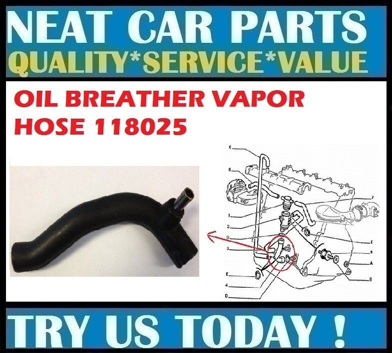 OIL BREATHER VAPOR HOSE FOR PEUGEOT 205 309 405 VARIOUS MODELS 118025 