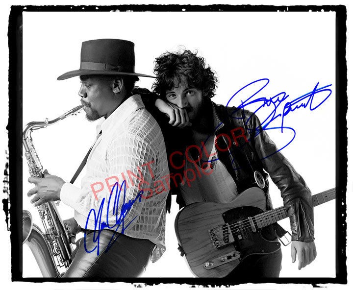 BRUCE SPRINGSTEEN and CLARENCE CLEMONS 8x10   SIGNED AUTOGRAPH 