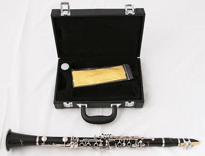 NEW Crescent School Band Black Bb Clarinet +CASE +WARRANTY