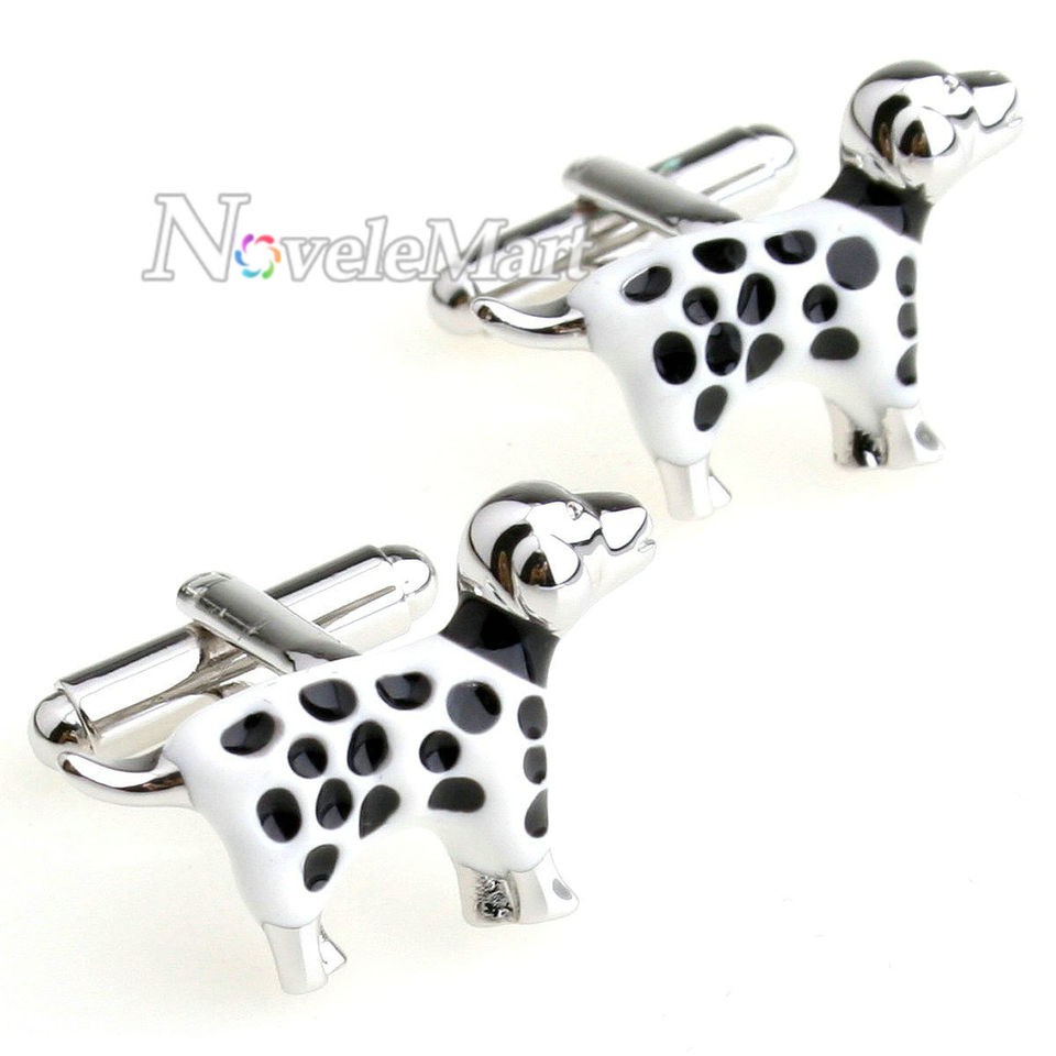 Novelty Spotted Coach Dog Mens Cufflinks Suit Shirt Cuff Links New