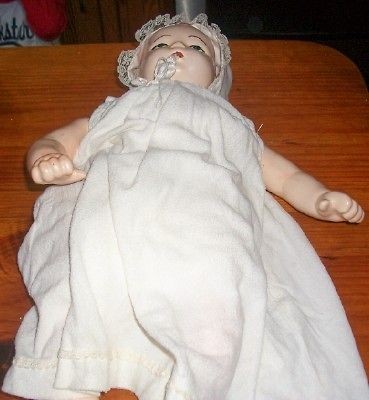 Gorgeous Old Antique Doll Composition Head / Cloth Body 17