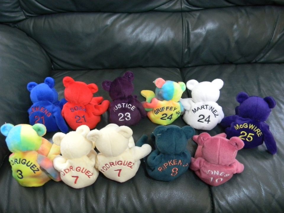   Bamm Beanos Baseball Beanie Bears ~ McGwire, Griffey, Clemens + more