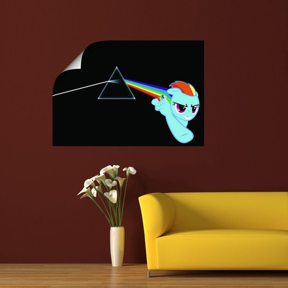 RAINBOW DASH PINK FLOYD MY LITTLE PONY SELF ADHESIVE CANVAS VECTOR 