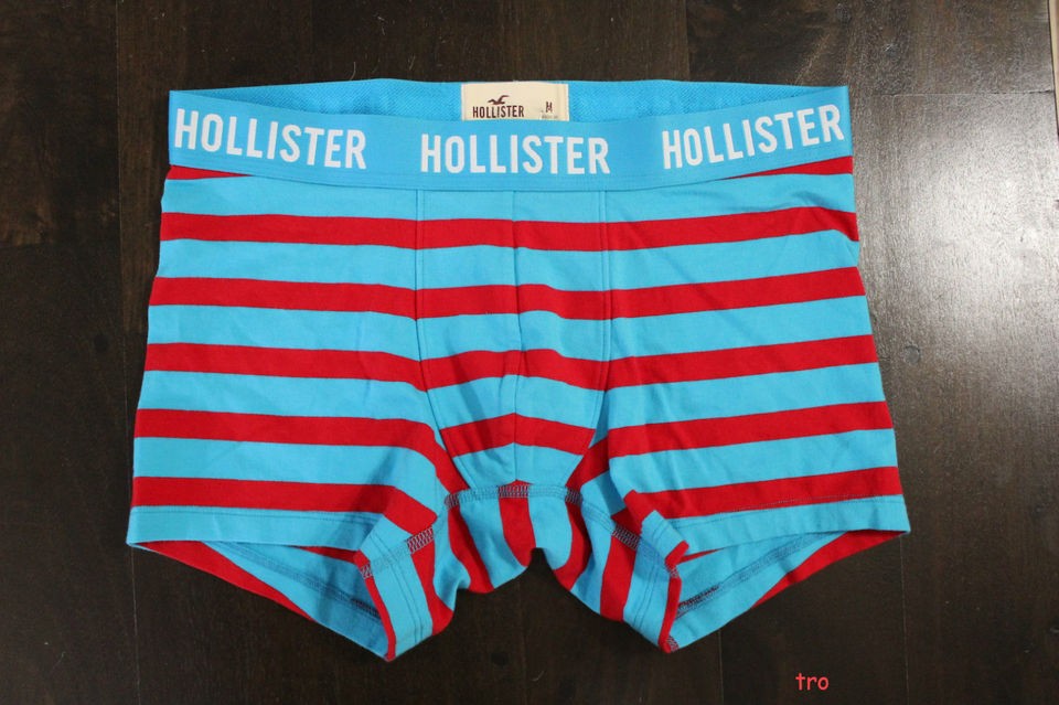 Hollister men Turquoise and Red Stripe Dana Strands boxer Brief 