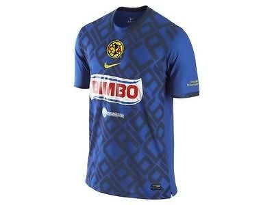 NWT NIKE Dri Fit Club America Third Jersey Bimbo Corona Blue Gold NEW