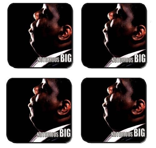 NOTORIOUS BIG COASTERS 1/4 BAR & BEER SET OF 6