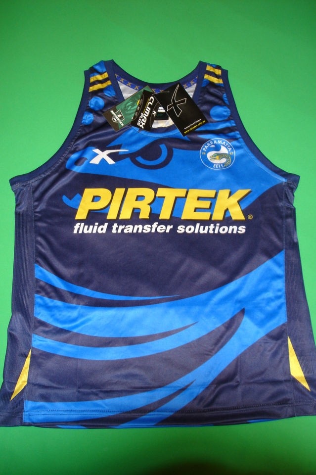 PARRAMATTA EELS 2013 TRAINING SINGLET  SELECT A SIZE  NAVY BLADES 